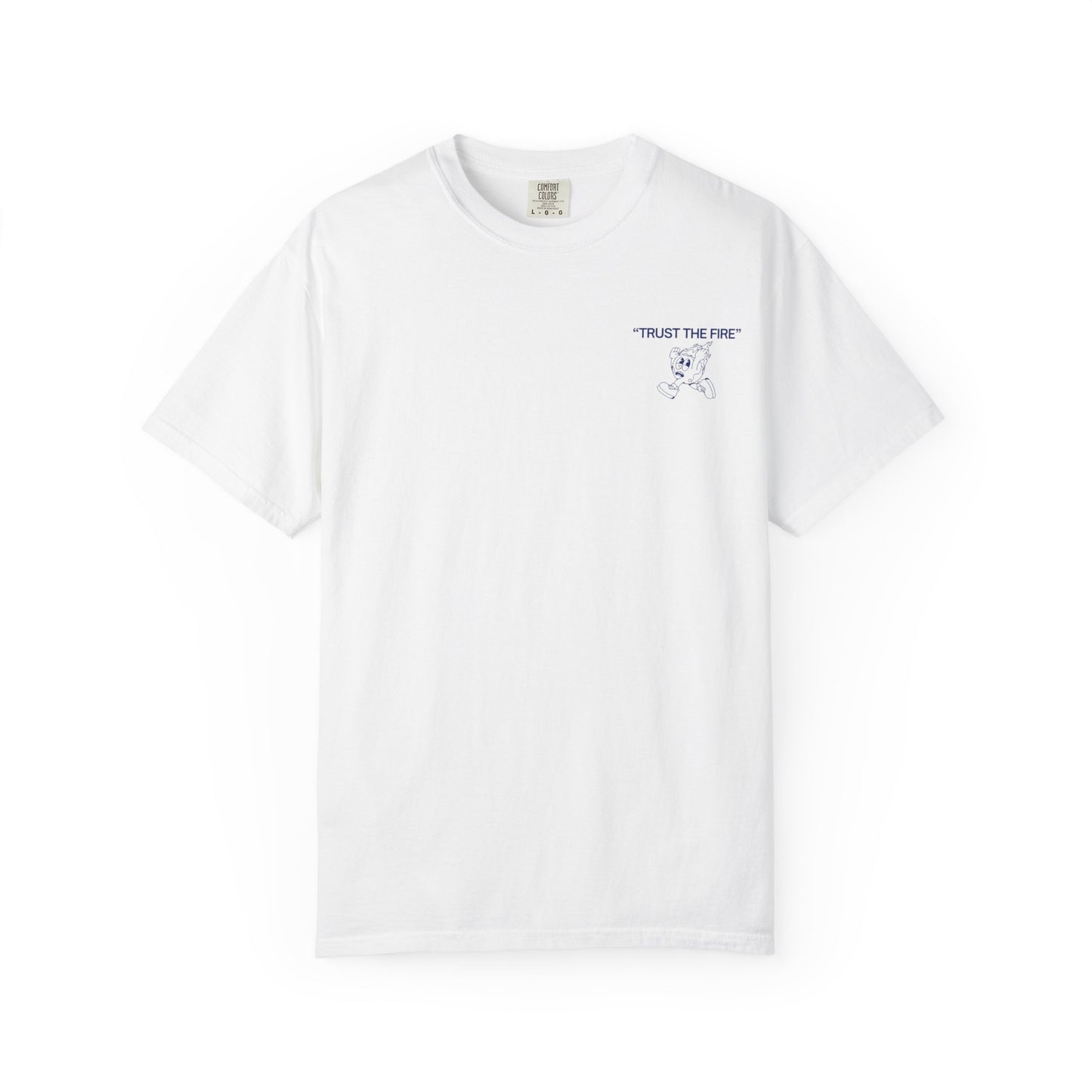 playera/t-shirt trust the fire blanca