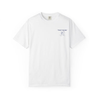 playera/t-shirt trust the fire blanca